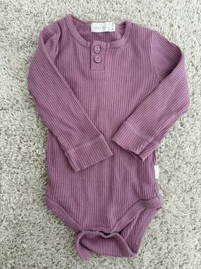 Jamie Kay Dusty Mauve Ribbed Long-Sleeve One-Piece